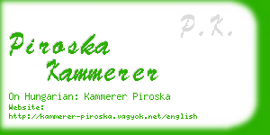 piroska kammerer business card